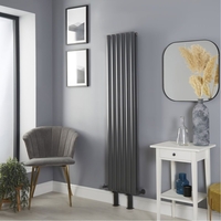 Radiatore di Design Verticale Antracite con Piedini In Diverse Misure - Revive