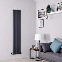 Radiatore di Design Verticale Antracite Disponibile in Diverse Misure - Delta