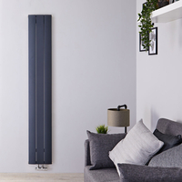Radiatore di Design Verticale Antracite in Alluminio - 1600 x 280mm - 920W - Aurora