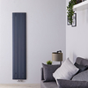 Radiatore di Design Verticale Antracite in Alluminio - 1600 x 375mm - 1226W - Aurora