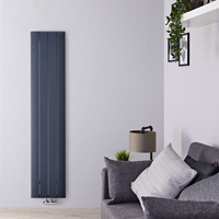 Radiatore di Design Verticale Antracite in Alluminio - 1800 x 375mm - 1384W - Aurora