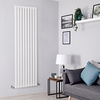 Radiatore di Design Verticale Bianco a Colonne Piatte - 1780mm x 630mm - (Pannello Singolo)