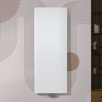 Radiatore di Design Verticale Bianco a Piastra (Pannello Singolo) 1800mm - Attacco Centrale - Scelta della Dimensione