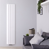 Radiatore di Design Verticale Bianco in Alluminio - 1600 x 375mm - 1226W - Aurora