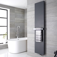 Radiatore di Design Verticale con Porta Asciugamani Antracite - 1800 x 500mm - 1123W - Rubi