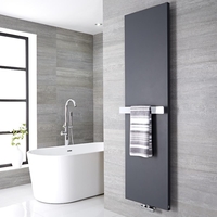 Radiatore di Design Verticale con Porta Asciugamani Antracite - 1800 x 600mm - 1404W - Rubi
