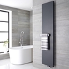 Radiatore di Design Verticale con Porta Asciugamani Antracite - 1820 x 400mm - 842W - Rubi