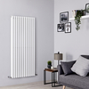 Radiatore di Design Verticale Doppio - Bianco - Colonne Ovali - 2457 Watt