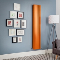 Radiatore di Design Verticale Doppio Arancione Revive - Disponibile in Diverse Misure