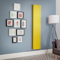 Radiatore di Design Verticale Doppio Giallo Revive - Disponibile in Diverse Misure