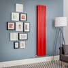 Radiatore di Design Verticale Doppio Rosso Revive - Disponibile in Diverse Misure