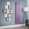 Radiatore di Design Verticale Doppio Viola Revive - Disponibile in Diverse Misure