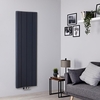 Radiatore di Design Verticale in Alluminio Antracite - 1600 x 495mm - 1186W - Aloa