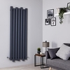 Radiatore di Design Verticale in Alluminio Antracite - 1600 x 550mm - 1617W - Laeto