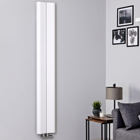 Radiatore di Design Verticale in Alluminio Bianco - 1600 x 245mm - 664W - Aloa
