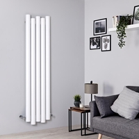 Radiatore di Design Verticale in Alluminio Bianco - 1600 x 390mm - 1155W - Laeto