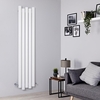 Radiatore di Design Verticale in Alluminio Bianco - 1800 x 390mm - 1300W - Laeto