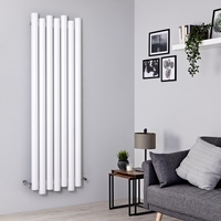 Radiatore di Design Verticale in Alluminio Bianco - 1800 x 550mm - 1820W - Laeto