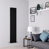 Radiatore di Design Verticale Nero Opaco Delta - Disponibile in Diverse Misure