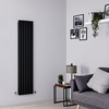 Radiatore di Design Verticale Nero Opaco Revive - Disponibile in Diverse Misure