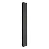 Radiatore di Design Verticale Piatto - 1750mm x 280mm - Doppio Pannello - Nero Opaco