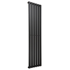 Radiatore di Design Verticale Piatto - 1750mm x 420mm - Pannello Singolo - Nero Opaco