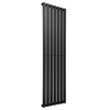 Radiatore di Design Verticale Piatto - 1750mm x 490mm - Pannello Singolo - Nero Opaco