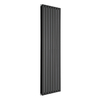 Radiatore di Design Verticale Piatto - 1750mm x 560mm - Doppio Pannello - Nero Opaco