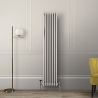 Radiatore di Design Verticale Tradizionale Triplo - Bianco (Pearl White) - Alto 1800mm - Regent