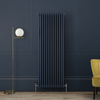 Radiatore di Design Verticale Tradizionale Triplo - Blu - 1800 x 650 x 100mm