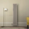 Radiatore di Design Verticale Tradizionale Triplo - Marrone (Elk Brown) - Alto 1800mm - Regent