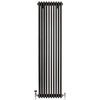 Radiatore di Design Verticale Tradizionale Triplo - Nero Opaco (Midnight Black) - Alto 1800mm - Regent
