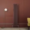 Radiatore di Design Verticale Tradizionale Triplo - Rosso (Booth Red) - Alto 1800mm - Regent