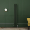 Radiatore di Design Verticale Tradizionale Triplo - Verde - 1800 x 290 x 100mm