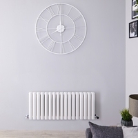 Radiatore Doppio Orizzontale di Design Bianco - 400 x 1000mm - 1052W - Revive