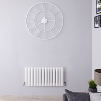 Radiatore Doppio Orizzontale di Design Bianco - 400 x 826mm - 866W - Revive