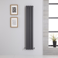 Radiatore Doppio Verticale di Design Antracite - 1400 x 236mm - 696W - Revive