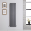 Radiatore Doppio Verticale di Design Antracite - 1400 x 354mm - 1044W - Revive