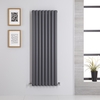 Radiatore Doppio Verticale di Design Antracite - 1400 x 472mm - 1392W - Revive