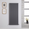 Radiatore Doppio Verticale di Design Antracite - 1400 x 590mm - 1740W - Revive
