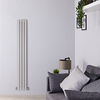 Radiatore Doppio Verticale di Design Grigio Chiaro - 1780 x 236mm - 934W - Revive
