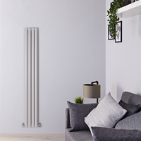 Radiatore Doppio Verticale di Design Grigio Chiaro - 1780 x 236mm - 934W - Revive