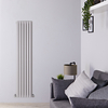 Radiatore Doppio Verticale di Design Grigio Chiaro - 1780 x 354mm - 1401W - Revive