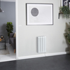 Radiatore Elettrico ad Inerzia con Nucleo in Ceramica - 570mm x 354mm Bianco - con Cavo Elettrico - 700W