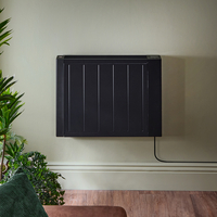 Radiatore Elettrico ad Inerzia con Nucleo in Ceramica - Nero - con Presa Elettrica - 1500W