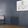 Radiatore Elettrico di Design Orizzontale - Altezza 635mm - Blu - Hudson Reed
