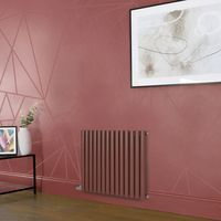 Radiatore Elettrico di Design Orizzontale - Altezza 635mm - Rosso - Hudson Reed