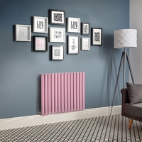 Radiatore Elettrico di Design Orizzontale Alto 635mm - Rosa (Camellia Pink) - Più Opzioni - Revive
