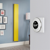 Radiatore Elettrico di Design Verticale - Giallo - Pannello Doppio - 1600mm x 236mm - con Termostato Wi-Fi & Copri Cavo