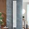 Radiatore Elettrico di Design Verticale - Bianco - 1600mm x 236mm (Pannello Singolo) - con Elemento Riscaldante Termostatico
